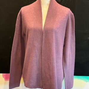 Vince Wool & Mohair Blend Open Cardigan Plus Size XXL (18w-20w) Fig Color